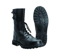 Mil-Tec French Action Leather Combat Boots - Black