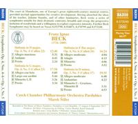 FRANZ IGNAZ BECK: SYMPHONIES OP. 4, NOS. 4-6 & OP. 3, NO. 5 NEW CD