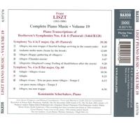 FRANZ LISZT: BEETHOVEN SYMPHONIES 4 & 6 (PIANO TRANSCRIPTIONS) NEW CD