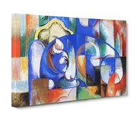 Franz Marc Blue Bull Canvas Print | Gallery Wrapped 30mm Frame Wall Art | 24x16 inches | Ready to Hang | Modern Animals Picture | Living Room Bedroom Lounge Office