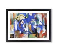 Franz Marc Blue Bull Framed Print | A2 Oak Framed Wall Art | Ready to Hang | Modern Nature Picture | Living Room Bedroom Lounge Office