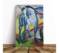Franz Marc Blue Horse Canvas Print | Gallery Wrapped 30mm Frame Wall Art | 30x20 inches | Ready to Hang | Modern Animals Picture | Living Room Bedroom Lounge Office