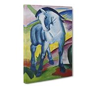 Franz Marc Blue Horse Canvas Print | Gallery Wrapped 30mm Frame Wall Art | 30x20 inches | Ready to Hang | Modern Animals Picture | Living Room Bedroom Lounge Office