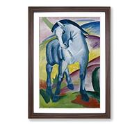 Franz Marc Blue Horse Framed Wall Art Print A2 Walnut