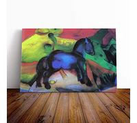 Franz Marc Blue Horse Vol.2 Canvas Print | Gallery Wrapped 30mm Frame Wall Art | 30x20 inches | Ready to Hang | Modern Animals Picture | Living Room Bedroom Lounge Office