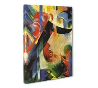 Franz Marc Broken Forms Canvas Print | Gallery Wrapped 30mm Frame Wall Art | 24x16 inches | Ready to Hang | Modern Picture | Living Room Bedroom Lounge Office