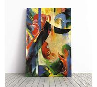 Franz Marc Broken Forms Canvas Print | Gallery Wrapped 30mm Frame Wall Art | 30x20 inches | Ready to Hang | Modern Picture | Living Room Bedroom Lounge Office