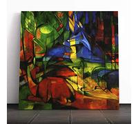 Franz Marc Deer in The Forest Canvas Wall Art Print 20x20 Inch