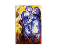 Franz Marc Famous Painters' Works(The Tower of Blue Horses)Printing Posters Wall Art Gifts Bedroom Prints Home Decor Hanging Picture Canvas Paintings 12x18inch(30x45cm)