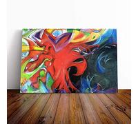 Franz Marc Fighting Forms Vol.2 Canvas Print | Gallery Wrapped 30mm Frame Wall Art | 20x14 inches | Ready to Hang | Modern Picture | Living Room Bedroom Lounge Office