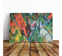 Franz Marc in The Rain Canvas Print | Gallery Wrapped 30mm Frame Wall Art | 30x20 inches | Ready to Hang | Modern Landscape Picture | Living Room Bedroom Lounge Office