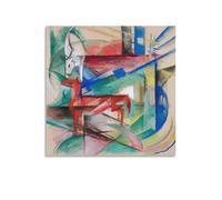 Franz Marc Landscape with Animals Poster Artworks Canvas Poster Wall Art Prints Home Modern Decor 28x28inch(70x70cm)