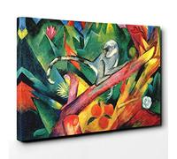 Franz Marc Monkey Canvas Print | Gallery Wrapped 30mm Frame Wall Art | 30x20 inches | Ready to Hang | Modern Animals Picture | Living Room Bedroom Lounge Office