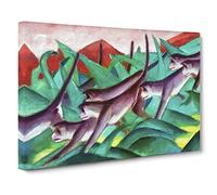 Franz Marc Monkeys Canvas Print | Gallery Wrapped 30mm Frame Wall Art | 20x14 inches | Ready to Hang | Modern Animal Picture | Living Room Bedroom Lounge Office