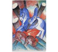 Franz Marc Posters And Prints Landscape With Animals Abstract Wall Art Vintage Canvas Painting Franz Marc Picture For Home Decor 40x50cm No Frame