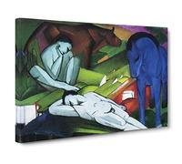 Franz Marc Shepherds Canvas Print | Gallery Wrapped 30mm Frame Wall Art | 20x14 inches | Ready to Hang | Modern Picture | Living Room Bedroom Lounge Office