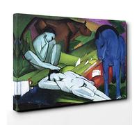 Franz Marc Shepherds Canvas Print | Gallery Wrapped 30mm Frame Wall Art | 30x20 inches | Ready to Hang | Modern Picture | Living Room Bedroom Lounge Office