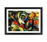 Franz Marc The Mandrill Framed Print | A2 Oak Framed Wall Art | Ready to Hang | Modern Nature Picture | Living Room Bedroom Lounge Office