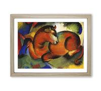 Franz Marc The Red Bull Classic Painting Framed Print | A4 Oak Framed Wall Art | Ready to Hang | Classic Historical Picture | Living Room Bedroom Lounge Office