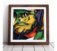 Franz Marc The Tiger | Framed Wall Art Print | Modern Home Decor Picture | Ready to Hang Artwork for Living Room, Bedroom, Kitchen or Office | Multiple Sizes