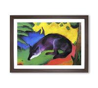 Franz Marc The Wolf Framed Wall Art Print A2 Walnut
