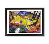Franz Marc The Yellow Cow Framed Wall Art Print A2 Black