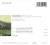 FRANZ SCHUBERT: FANTASY IN C MAJOR; RICHARD STRAUSS: VIOLIN SONATA IN E FLAT MAJ