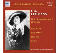 Franz Schubert - LEHMANN, Lotte: Lieder Recordings, Vol. 2