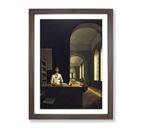 Franz Sedlacek The Chemist Classic Painting Framed Wall Art Print, Ready to Hang Picture for Living Room Bedroom Home Office Décor, Walnut A3 (34 x 46 cm)