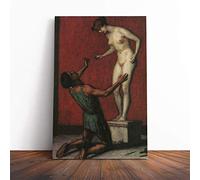 Franz Stuck Pygmalion Canvas Print | Gallery Wrapped 30mm Frame Wall Art | 24x16 inches | Ready to Hang | Modern Picture | Living Room Bedroom Lounge Office