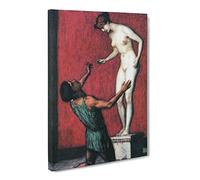 Franz Stuck Pygmalion Canvas Print | Gallery Wrapped 30mm Frame Wall Art | 24x16 inches | Ready to Hang | Modern Picture | Living Room Bedroom Lounge Office