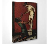 Franz Stuck Pygmalion Canvas Print | Gallery Wrapped 30mm Frame Wall Art | 30x20 inches | Ready to Hang | Modern Picture | Living Room Bedroom Lounge Office