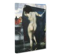 Franz Stuck Susanna And The Elders Canvas Print | Gallery Wrapped 30mm Frame Wall Art | 20x14 inches | Ready to Hang | Classic Picture | Living Room Bedroom Lounge Office