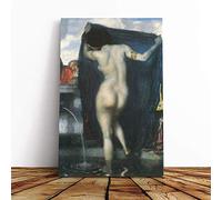 Franz Stuck Susanna and The Elders Canvas Print | Gallery Wrapped 30mm Frame Wall Art | 24x16 inches | Ready to Hang | Modern Picture | Living Room Bedroom Lounge Office