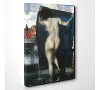 Franz Stuck Susanna and The Elders Canvas Print | Gallery Wrapped 30mm Frame Wall Art | 30x20 inches | Ready to Hang | Modern Picture | Living Room Bedroom Lounge Office