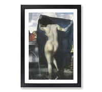 Franz Stuck Susanna and The Elders Framed Print | A2 Oak Framed Wall Art | Ready to Hang | Modern Nature Picture | Living Room Bedroom Lounge Office