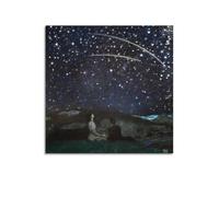 Franz Von Stuck Poster Work《shooting Stars》 Room Aesthetic Print Art Wall Painting Canvas Modern Bedroom Decor 12x12inch(30x30cm)