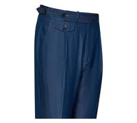 FRANZESE COLLECTION pleated bultoned-pocket trousers - Blue 54