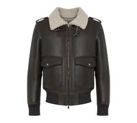 FRANZESE COLLECTION Tom Cruise fur collar leather jacket - Brown 46-56-58