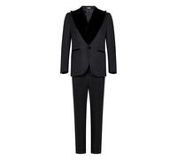 FRANZESE COLLECTION velvet-lapels suit - Black 52-54