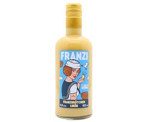 Franzi Franzbrötchen Liqueur / 500 ml / 15% Vol. / Velvety Soft Cream Liqueur/Taste of Cinnamon & Caramelised Sugar/French Bread Enjoyment without Crumbs