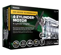 Franzis 4 Cylinder Engine Kit - Engine Model Kit - Educational Kit - Physics - Adults and Children 14+