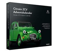 Franzis 55154 Citroen 2CV Advent Calendar Green Metal Model Kit in Scale 1:38 Includes Sound Module and 50 Page Accompaniment Book