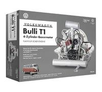 Franzis 67152 - Volkswagen VW Bulli T1 Boxer Engine, Faithful Engine Kit of The 4-Cylinder Engine in 1:4 Scale Including Sound Module, Instructions and 94 Page Accompaniment Book