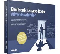 FRANZIS 67154 - Elektronik Escape Room Advent Calendar, 24 Days of Electronic Puzzle Fun, No Soldering, Includes 40 Page Companion Book