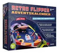FRANZIS 67210 Retro Flipper Advent Calendar, in 24 Days to Own Fully Functional Pinball Machine, Plastic-Free, for Children from 8 Years