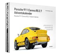 FRANZIS 67273 Porsche 911 Carrera RS 2.7 Advent Calendar Model Kit 1:24 Scale Including Sound Base and 52-Page Accompaniment Book