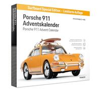 FRANZIS 67299 Porsche 911 Special Edition Surfboard Advent Calendar Model Kit 1:43 Scale Including Sound Module and 52 Page Accompaniment Book