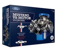 Franzis 67501 Ford Mustang V8 Engine 1:4 Scale Engine Kit with Sound Module, Instructions and 100 Page Accompaniment Book