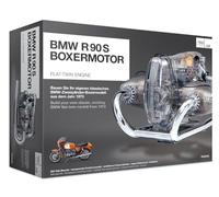 Franzis BME019 67009 0 BMW R 90 S Boxermotor originalgetreues Modell, Bausatz mit schaltbarem 5 Gang Getriebe, über 200 Teile und Begleitbuch, bunt